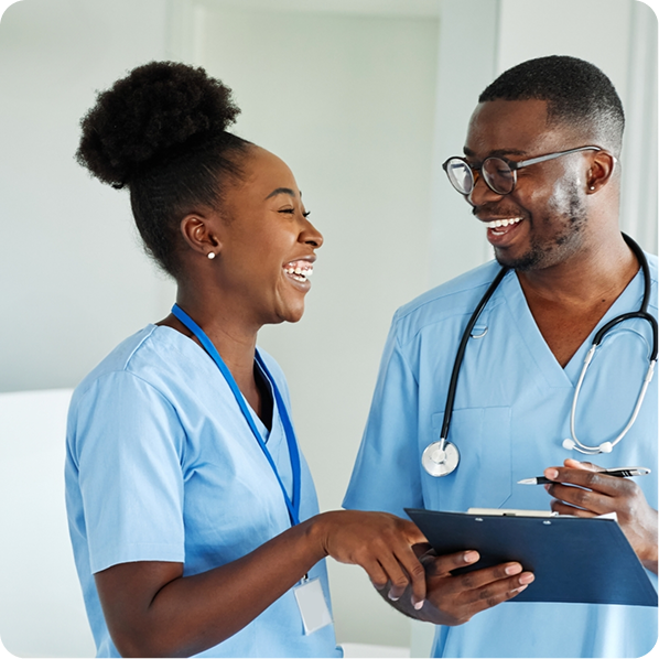 Doctors reviewing a patient case together